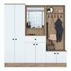 Esikumööblikomplekt Kalune Design P6 M3 - 2490, valge/pähkel