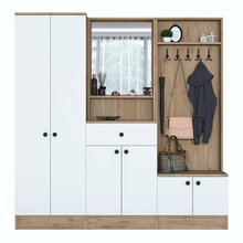 Esikumööblikomplekt Kalune Design P6 M3 - 2490, valge/pähkel