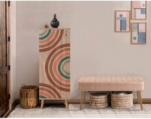 Esikumööblikomplekt Kalune Design Vegas 935 - 0900, 50 x 135 x 38 cm, tamm/mitmevärviline/beež