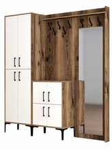 Esikumööblikomplekt Kalune Design Berlin ABC, sise, valge/pähkel