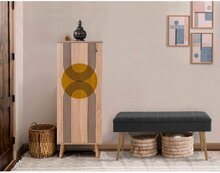Esikumööblikomplekt Kalune Design Vegas Sonomo 907 - 1053, 50 x 135 x 38 cm, antratsiit/sonoma tamm