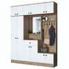 Esikumööbli komplekt Hanah Home EA104 - 2421, 37.5 x 179.6 x 226.4 cm, pruun/valge