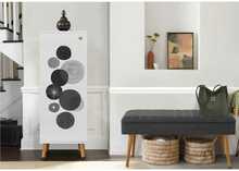 Esikumööblikomplekt Kalune Design Vegas 941 - 1053, 50 x 135 x 38 cm, antratsiit/valge/hall