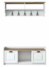 Esikumööblikomplekt Kalune Design P2 1636, sise, valge/pähkel