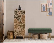 Esikumööblikomplekt Kalune Design Vegas Sonomo 929 - 1070, 50 x 135 x 38 cm, tamm/roheline