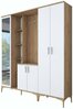 Esikukapp Kalune Design EA131 - 2801, 80 x 37.5 x 198.6 cm, valge