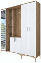Esikukapp Kalune Design EA131 - 2801, 80 x 37.5 x 198.6 cm, valge