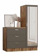 Kummut Kalune Design Multi Purpose CC6-AA, 47 x 100 x 140 cm, antratsiit/mänd