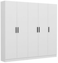 Esiku riidekapp Kalune Design Noah 8201, 35 x 225 x 210 cm, valge