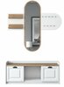 Esikumööblikomplekt Kalune Design EE101 1983, sise, valge/pähkel