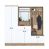 Esikukapp Kalune Design P6 - M2 - 2257G, 35.5 x 179.4 x 182.8 cm, pruun/valge