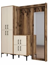 Esikumööblikomplekt Kalune Design Berlin ABC, sise, kreemjas/pähkel