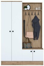 Esikumööblikomplekt Kalune Design P6 M5 - 2423, valge/pähkel