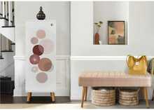 Esikumööbli komplekt Kalune Design Vegas White 940 - 0900, 50 x 135 x 38 cm, valge/beež