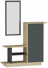 Esikumööblikomplekt Kalune Design Asia, tamme värv/hall
