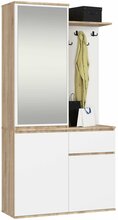 Esikumööbli komplekt Akord Entro, 95 x 35 x 183 cm, valge/sonoma tamm