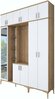 Esikukapp Kalune Design EA121 - 2765, 180 x 37.5 x 240 cm, valge