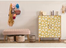 Esikumööblikomplekt Kalune Design Multilux Posy, 0900, 95 x 111 x 36 cm, tamm/kollane