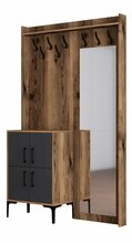 Esikumööblikomplekt Kalune Design Berlin BC, antratsiit/pähkel