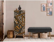 Esikumööblikomplekt Kalune Design Vegas Sonomo 928 - 1053, 50 x 135 x 38 cm, antratsiit/mitmevärviline/sonoma tamm