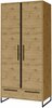 Esikukapp ADRK Furniture Aria 008654, 90 x 55 x 200 cm, pruun/must