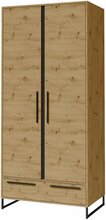 Esikukapp ADRK Furniture Aria 008654, 90 x 55 x 200 cm, pruun/must