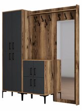 Esikumööblikomplekt Kalune Design Berlin ABC, siseruumidesse, antratsiit/pähkel