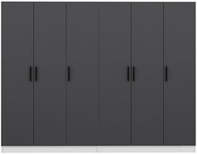 Esiku riidekapp Kalune Design Noah 8214, 35 x 270 x 210 cm, antratsiit