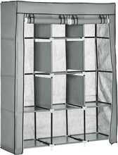 Kangast riidekapp HOMCOM, 125 x 43 x 162.5 cm, helehall