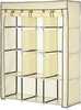 Kangast riidekapp HOMCOM, 125 x 43 x 162.5 cm, kreemjas valge