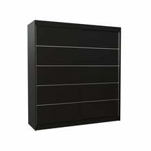 Esikukapp ADRK Furniture Esteva 200, 200 x 215 x 58 cm, must