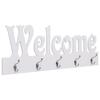 Seinale kinnitatav nagi Soduinamams Welcome, 74 x 29.5 cm, valge