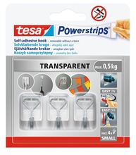 Riidekonks Tesa Powerstrips, 3 tk, läbipaistev