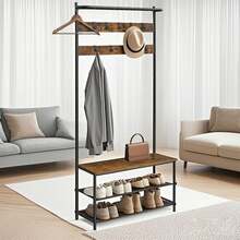Riidestange Vasagle, 32,2 x 84 x 180 cm, vintage pruun-must