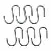 Riputatavad konksud Metaltex Lonardo, 6 tk, hõbedased, 6,5 cm
