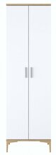 Esiku riidekapp Kalune Design EA111, 37.5 x 60 x 198.6 cm, valge/pruun