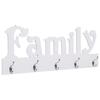 Seinale kinnitatav riidenagi Family, 74 x 29.5 cm, valge