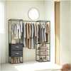 Riidenagi Songmics, 2 sahtlit, 40 x 150-180 x 180 cm, eebenipuu must