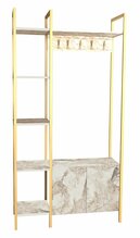 Esiku riidekapp Kalune Design Doga 322RTC1801, 35 x 90 x 175 cm, kuldne/helepruun
