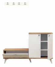 Esikukomplekt Kalune Design Evva, valge/pruun