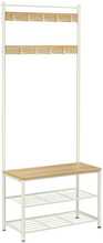 Riidenagi kingariiuliga VASAGLE, 32 x 70 x 175 cm, tamm-valge