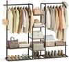 Riidestange Songmics Home RGR012B01, 33,8 x 163,6 x 175,3 cm, pähkli/must