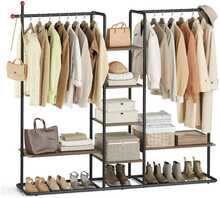 Riidestange Songmics Home RGR012B01, 33,8 x 163,6 x 175,3 cm, pähkli/must