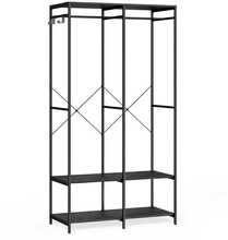 Riidekapp Songmics, 40 x 94.5 x 180 cm, must eebenipuu