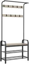 Riidenagi Vasagle, 32 x 70 x 175cm, vintage pruun-must