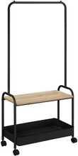 Riidenagi Home4you Fraser, 74 x 35 x 165 cm, must/tamm