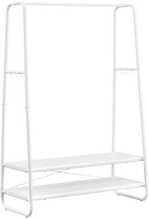 Riidestange Vasagle, 45 x 100 x 160 cm, antiikpruun-must, pilvevalge