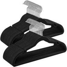 Riidepuud Songmics Velveto, 50 tk, must
