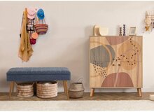 Esikumööblikomplekt Kalune Design Multilux Form - 1048, 95 x 111 x 36 cm, sinine/sonoma tamm