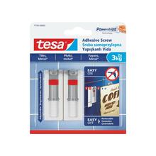 Kleebitavad kruvid TESA H7776502, 2 tk, must, kuni 3 kg